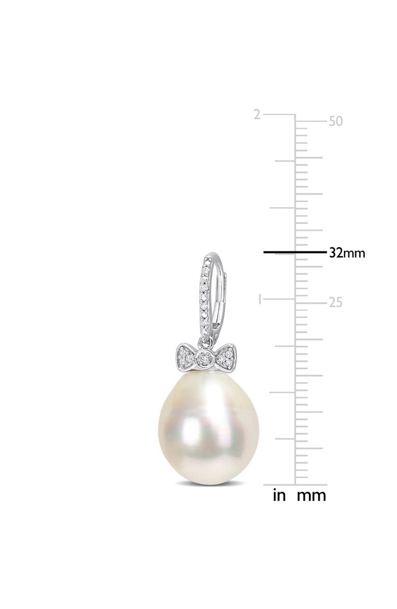 Julianna B. South Sea Pearl & Diamond Bow Earrings 14k, Alternate, color, 