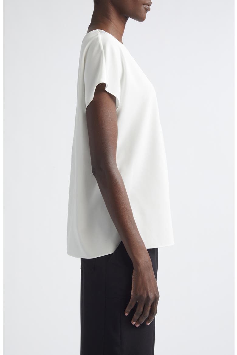Short Sleeve Stretch Silk Top, Alternate, color, CLOUD
