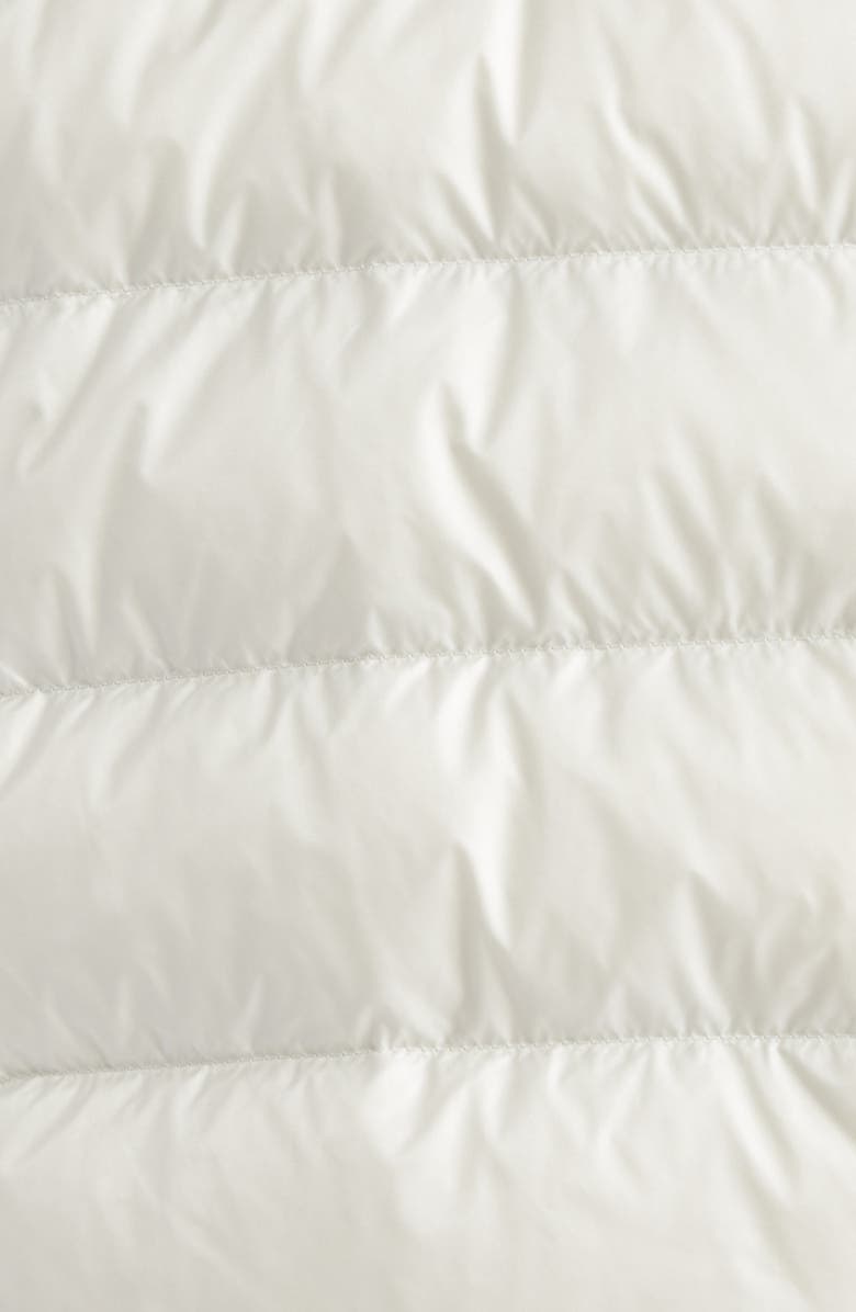 Moncler Quilted Nylon & Wool Knit Cardigan, Alternate, color, White