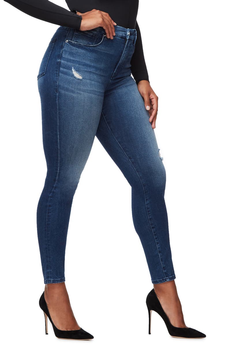 Good American Good Waist High Waist Skinny Jeans, Alternate, color, 