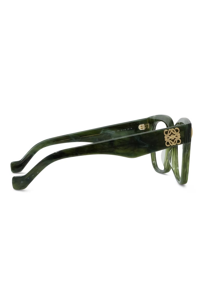 Anagram 51mm Square Optical Glasses, Alternate, color, SHINY DARK GREEN
