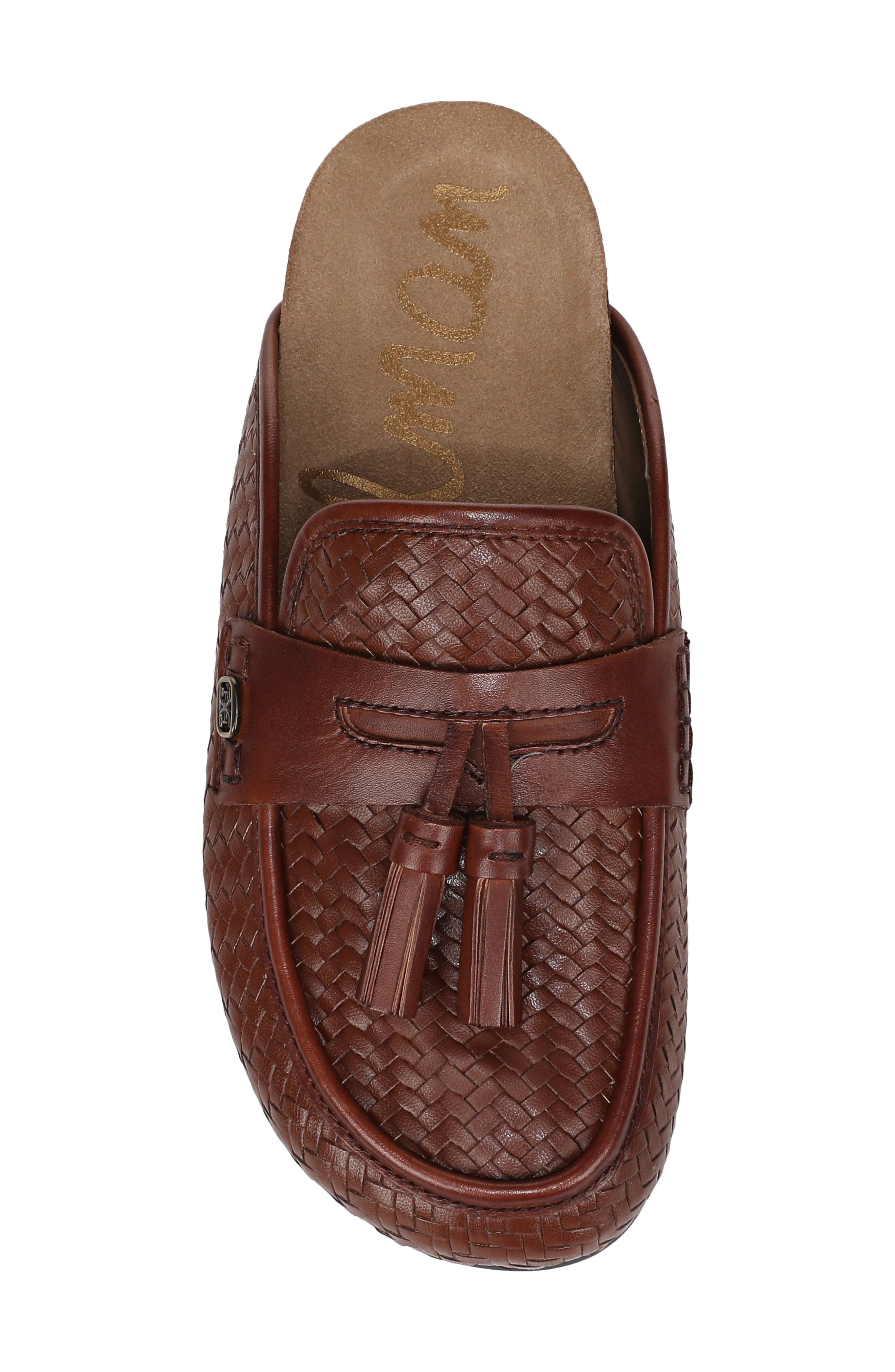 Sam Edelman Astrid Weave Tassel Loafer Mule, Alternate, color, Chestnut Brown