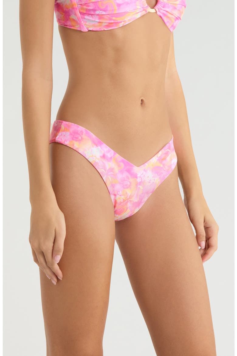 V-Cut Bikini Bottoms, Alternate, color, PETAL POP