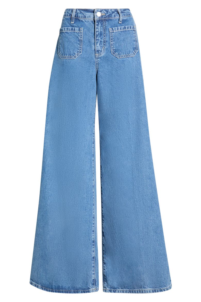 Delcan High Waist Wide Leg Jeans, Main, color, SOLVERA