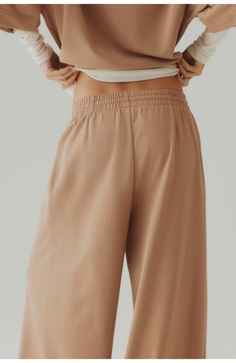 H&M Pleat-detail drawstring pants, Alternate, color, Dark Beige