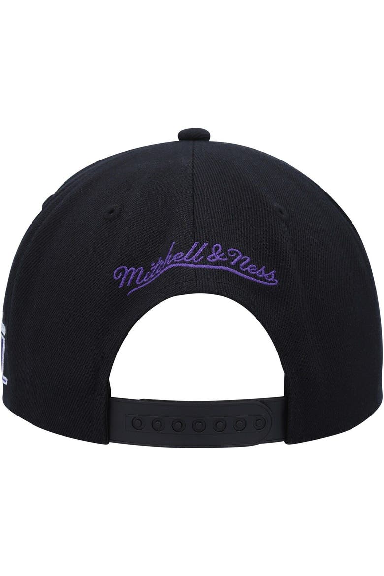 Men's Mitchell & Ness Black Utah Jazz Hardwood Classics MVP Team Script 2.0 Snapback Hat, Alternate, color, Black