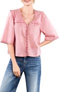 Billy T Happy Allie Floral Cotton Blend Button-Up Shirt