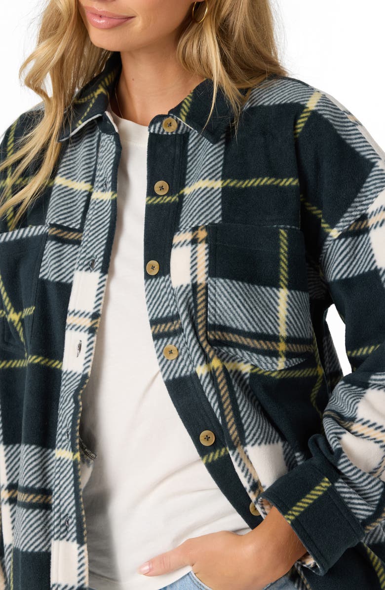 O'Neill Rune Oversize Superfleece Shirt Jacket, Alternate, color, Slate