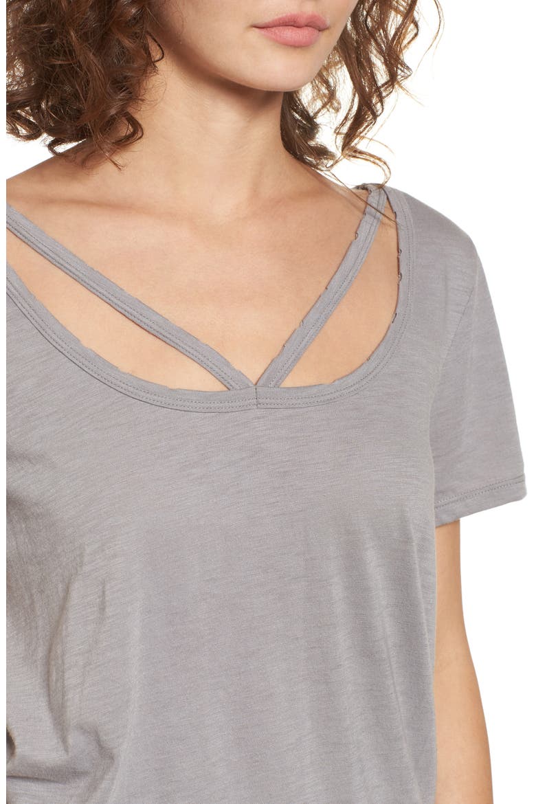 V-Strap Tee, Alternate, color, GREY MICRO