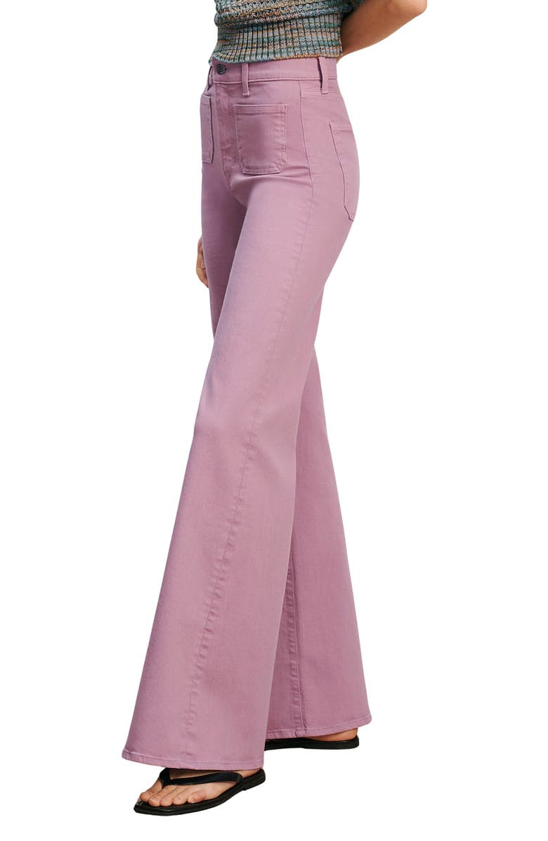 Veronica Beard Joplin Patch Pocket Wide Leg Jeans, Alternate, color, Orchid Haze