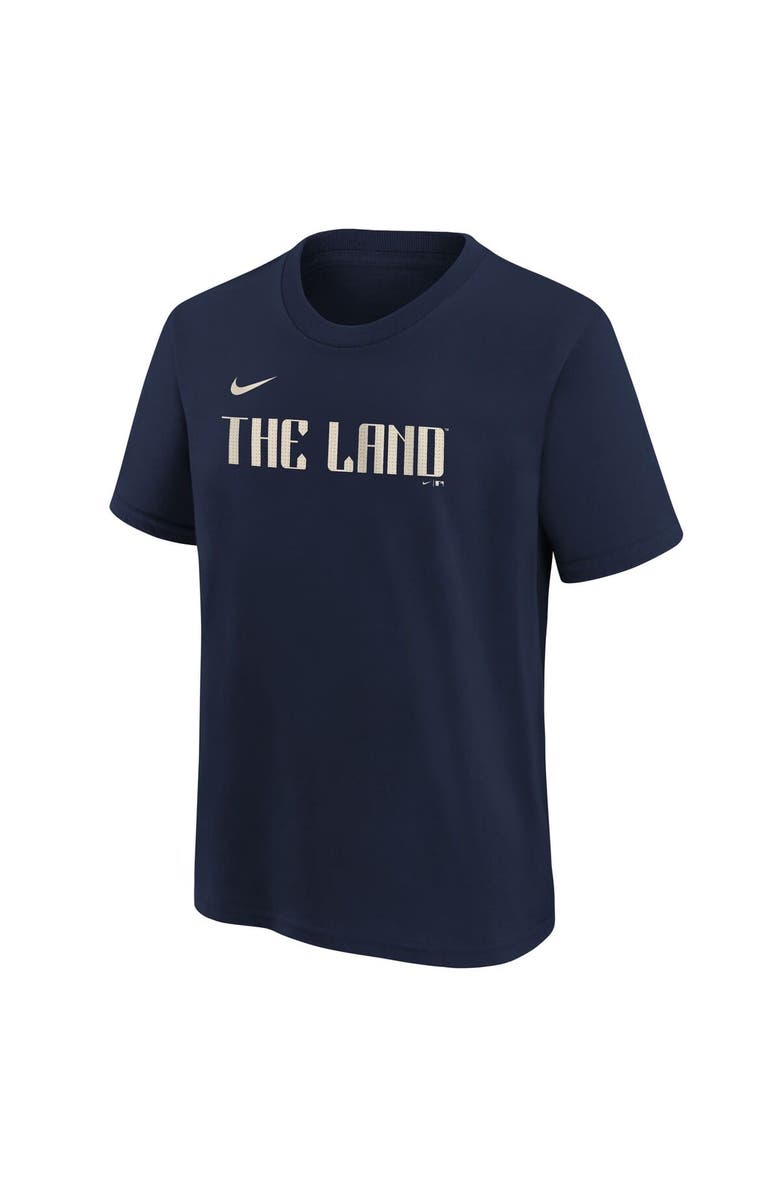 Nike Youth Nike  Navy Cleveland Guardians City Connect Wordmark T-Shirt, Alternate, color, Navy