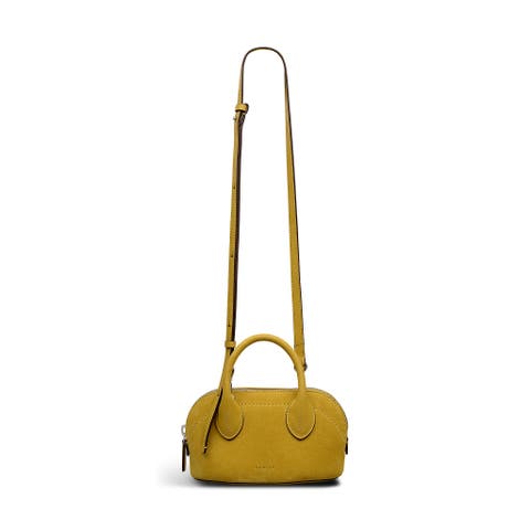 The Muriel - Suede Micro Ziptop Satchel Bag