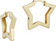 Ember Fine Jewelry 14K Gold Star Huggie Hoop Earrings
