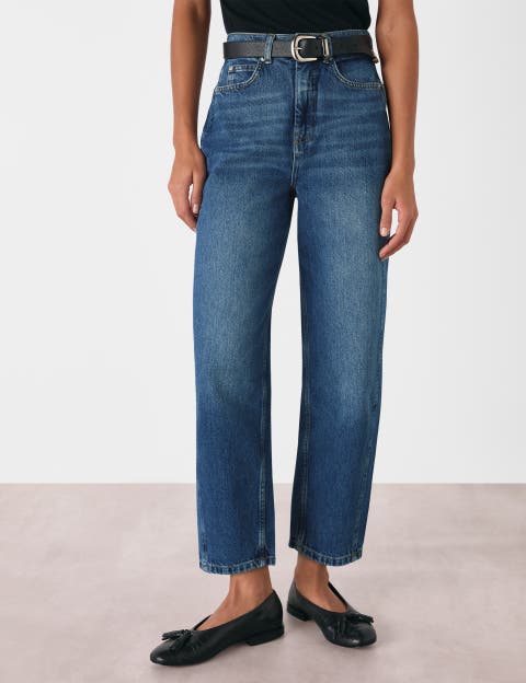 High Waist Barrel Leg Jean