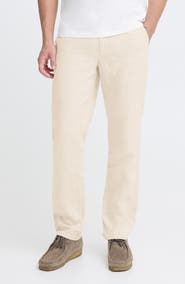 CASUAL FRIDAY Flat Front Linen Chinos