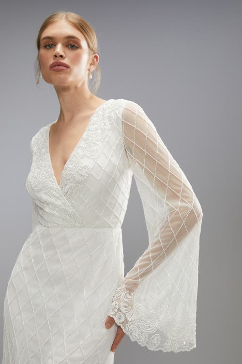 Coast Embellished Bridal Maxi Dress In White