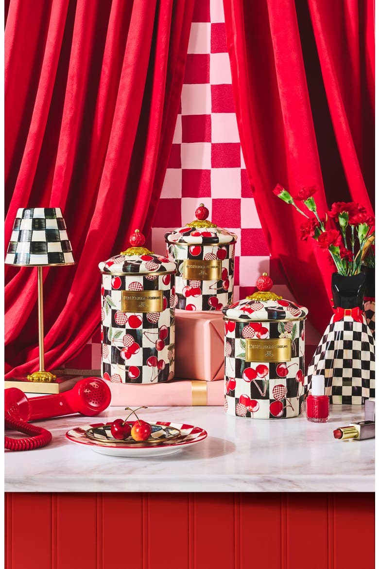 Mon Cheri Set of 3 Canisters, Alternate, color, RED