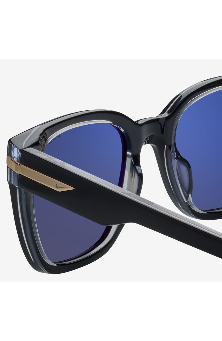 Nike Crescent II 52mm Square Sunglasses, Alternate, color, Black / Grey