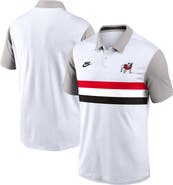 Nike Men's Nike White/Gray Georgia Bulldogs Athletic Prep Legacy Logo Vapor Performance Polo