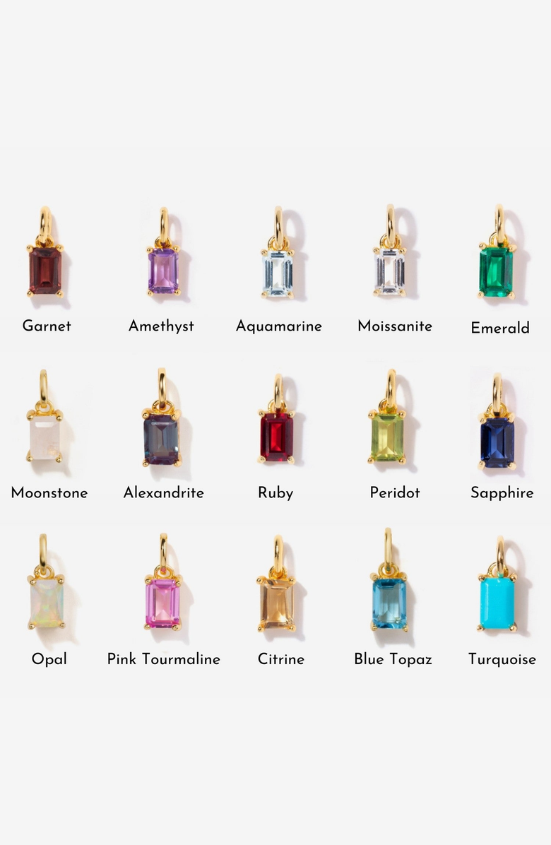 Little Sky Stone Birthstone Necklace, Alternate, color, Moissanite / April