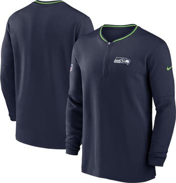 Nike Men's Nike College Navy Seattle Seahawks Coach Half-Zip