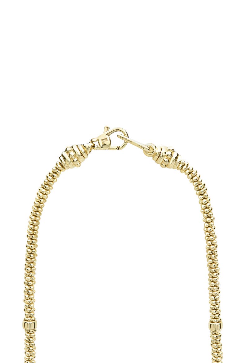 Caviar Pavé Diamond Rope Necklace, Alternate, color, GOLD
