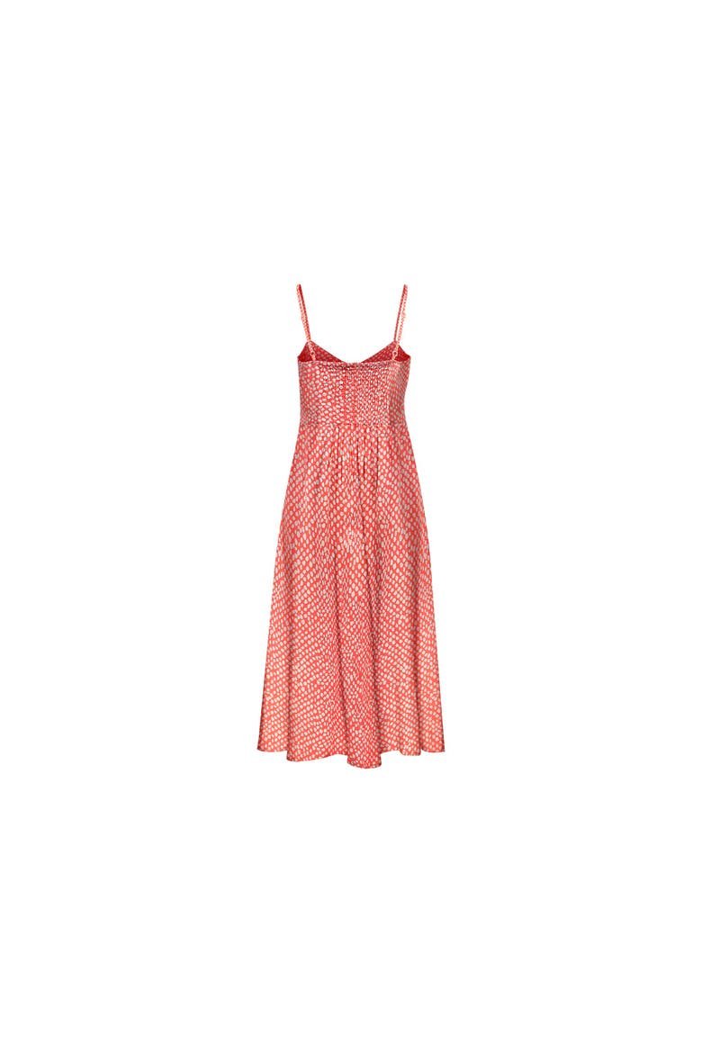 Button Up Panel Dress, Alternate, color, Red Ivory