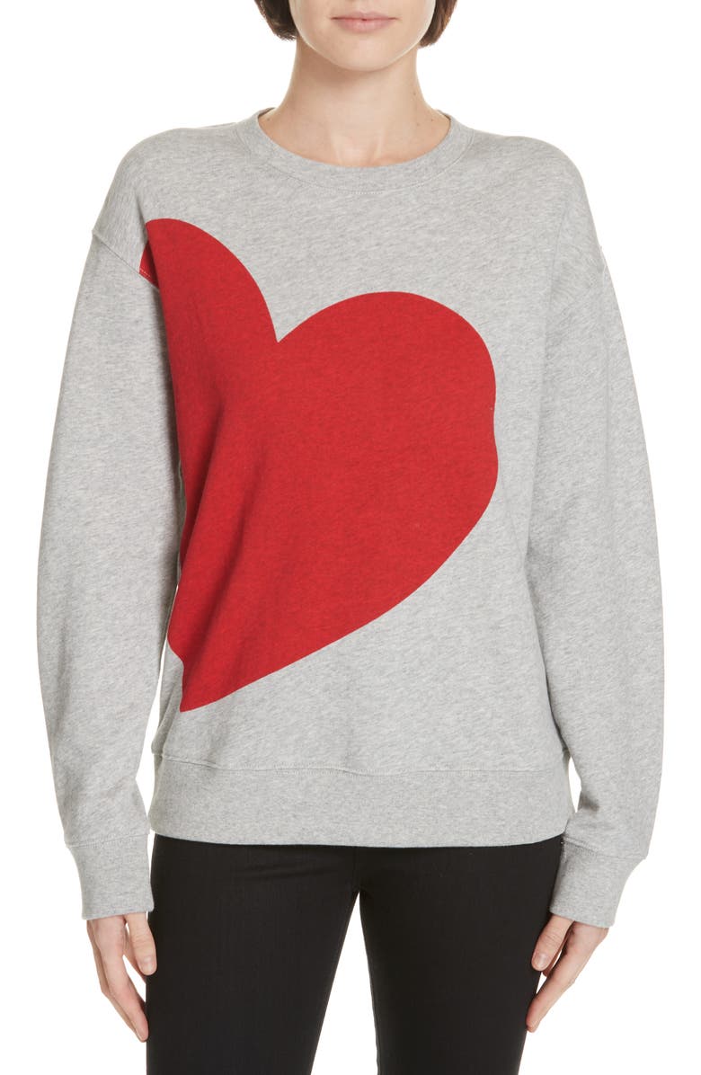 Kate Spade New York heart sweatshirt, Main, color, 