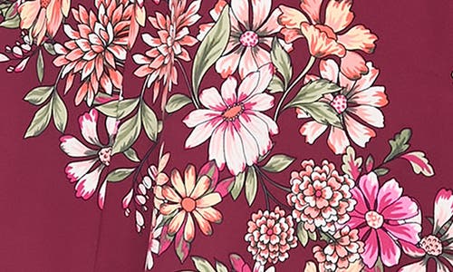 London Times Floral Short Sleeve Fit & Flare Dress