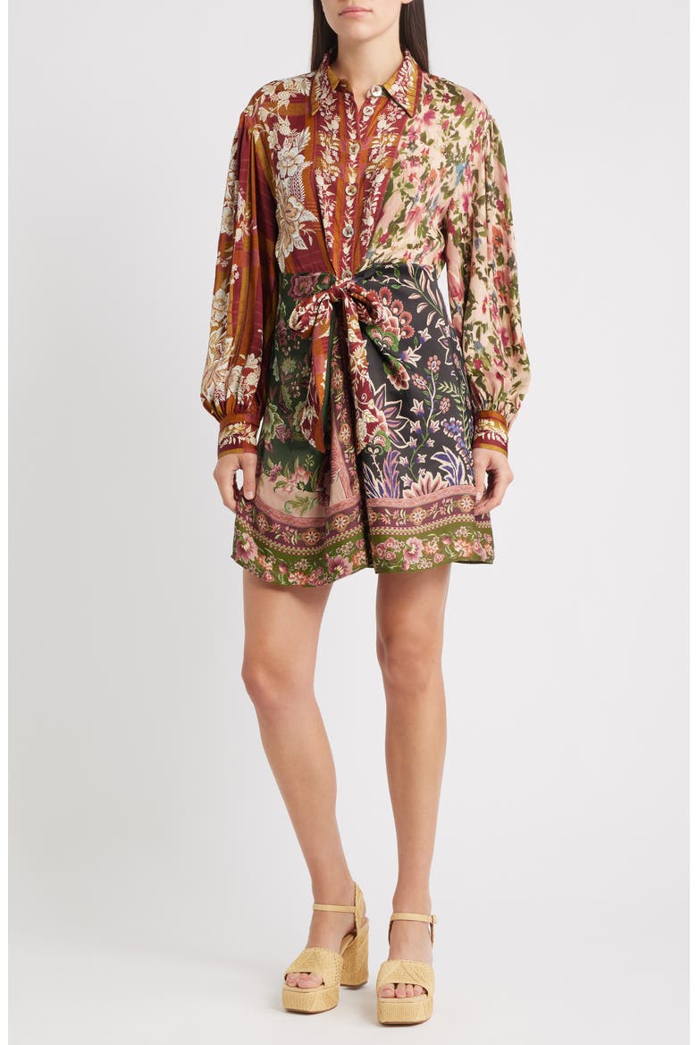 farm rio winter garden mini dress Long Sleeve Minidress (Women) Color:Custom Size Its flattering square neckline 15 Beaded Wedding Dress anarkali kurta