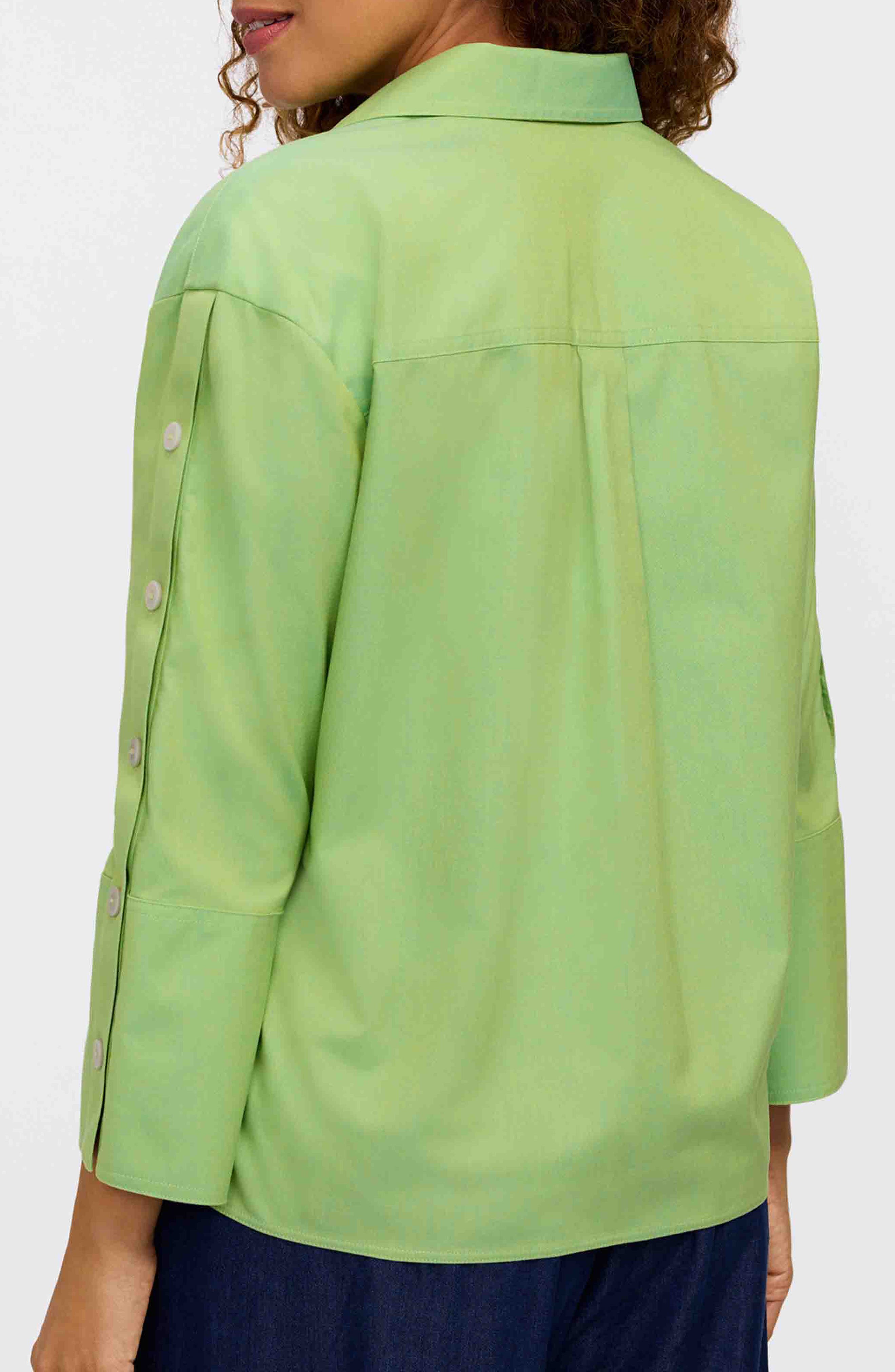 Lainey Button Accent Cotton Popover Top - image 4