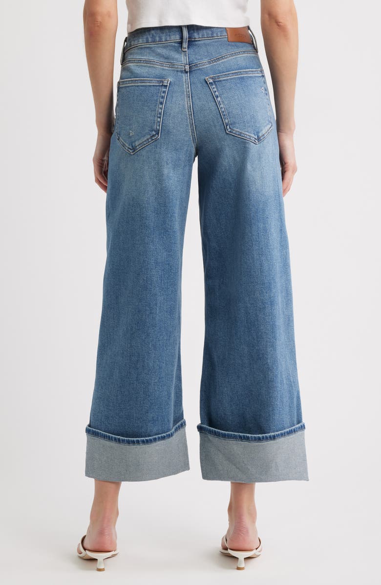 HIDDEN JEANS Cuffed Wide Leg Jeans, Alternate, color, Medium Wash