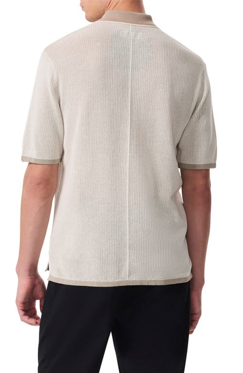 Rag & Bone Harvey Relaxed Polo In Light Beige