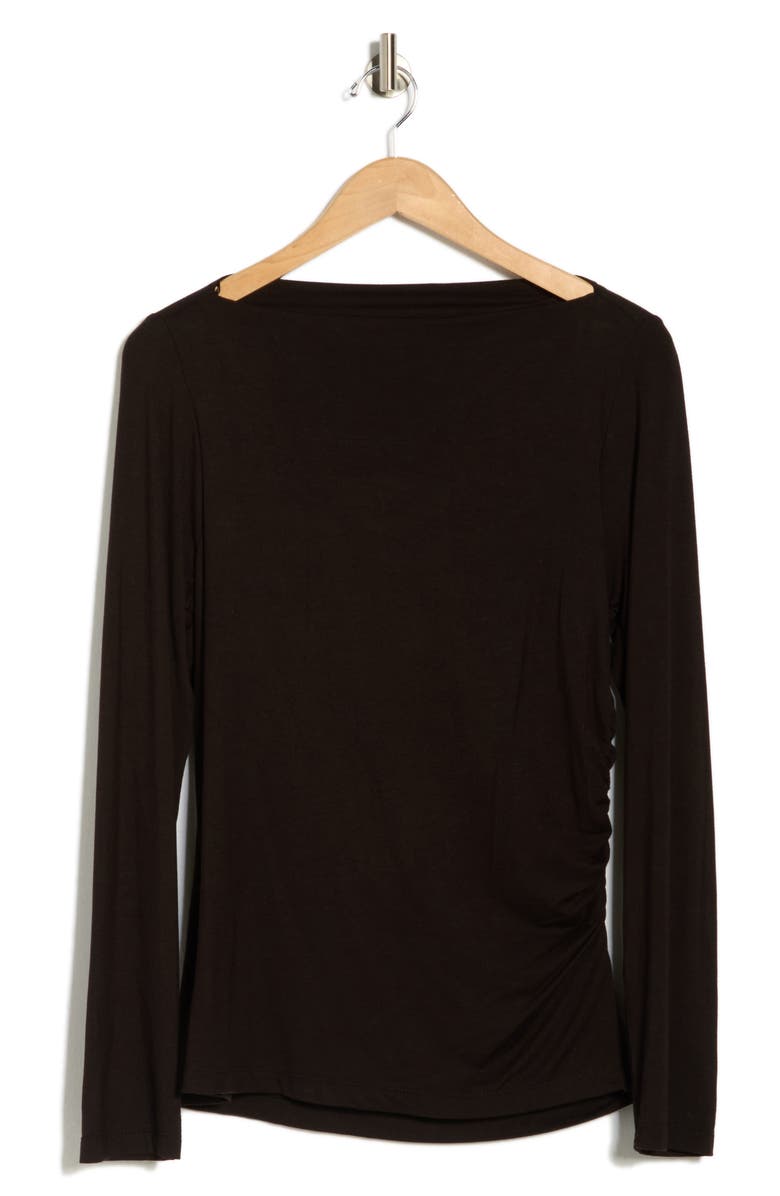 Renee C Boat Neck Top, Alternate, color, Black