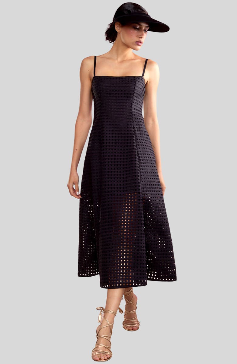Cynthia Rowley Birdcage Midi Dress, Alternate, color, 