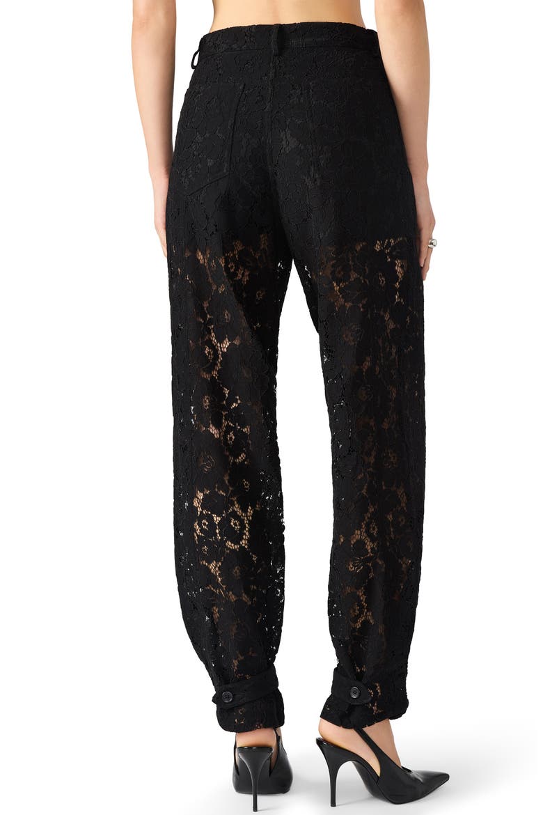 Tre Guipure Lace Pants, Alternate, color, BLACK