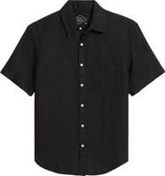 ALEX CRANE Ola Linen Short Sleeve Button-Up Shirt
