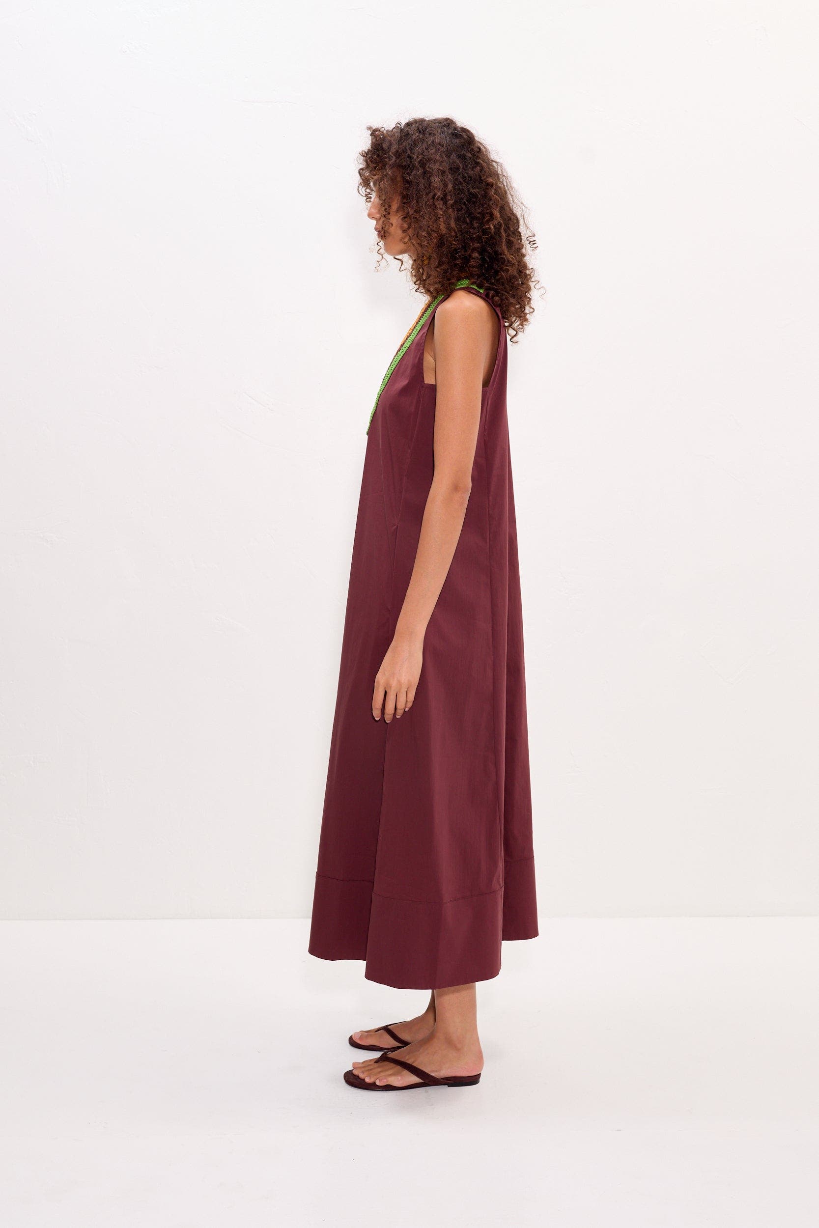 Mar Crochet Poplin Midi Dress - image 2