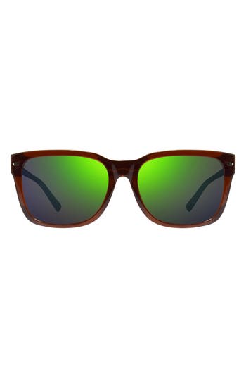 Revo Taylor 56mm Polarized Square Sunglasses In Green
