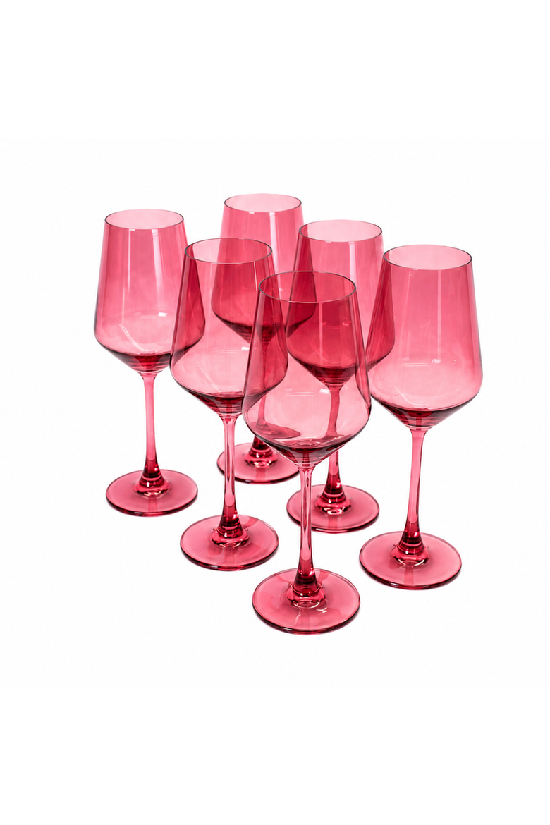 Stemmed Wine Glass - Set of 6, Main, color, Mauvelous
