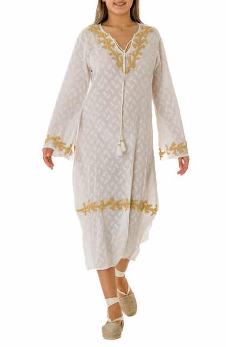 Embroidered Cotton Kaftan