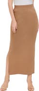 Kimi & Kai Women's Side Slit Knit Maxi Skirt