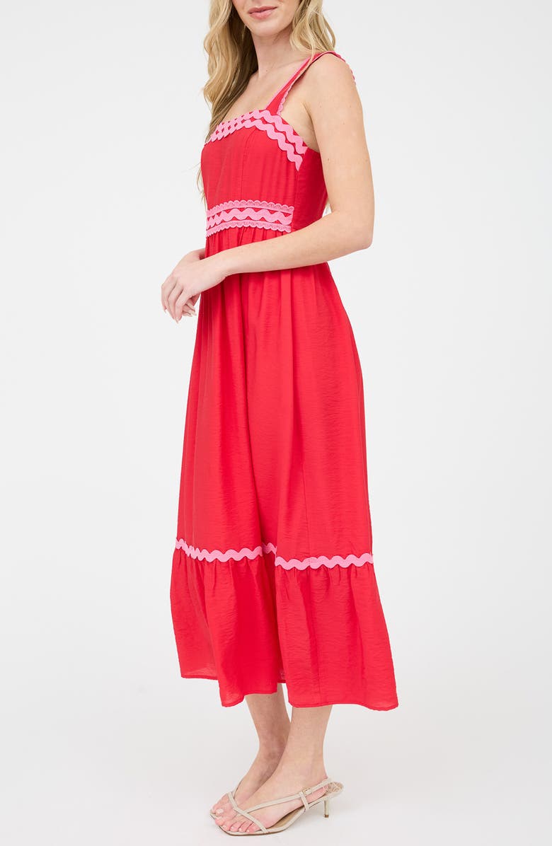Blu Pepper Ric Rac Trim Maxi Dress, Alternate, color,