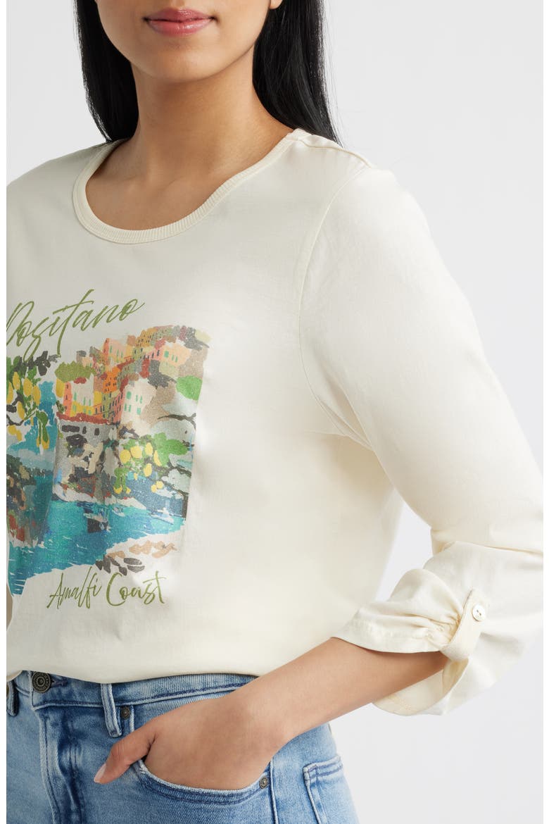 Cotton Graphic T-Shirt, Alternate, color, PARCHMENT