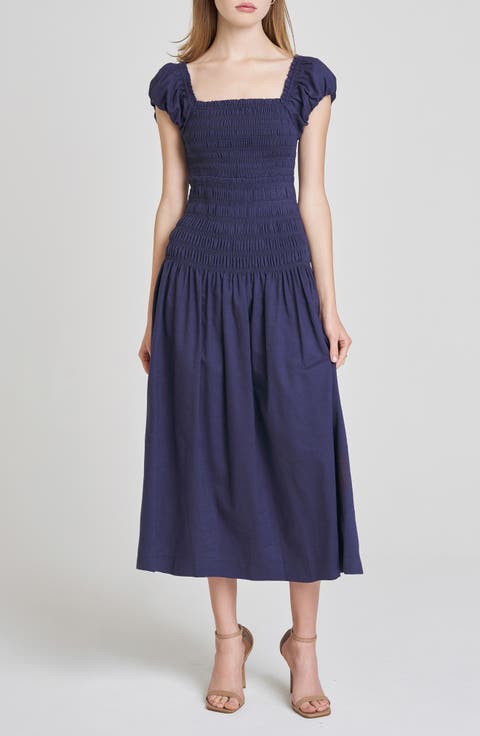 Cassidy Smock Bodice Midi Sundress