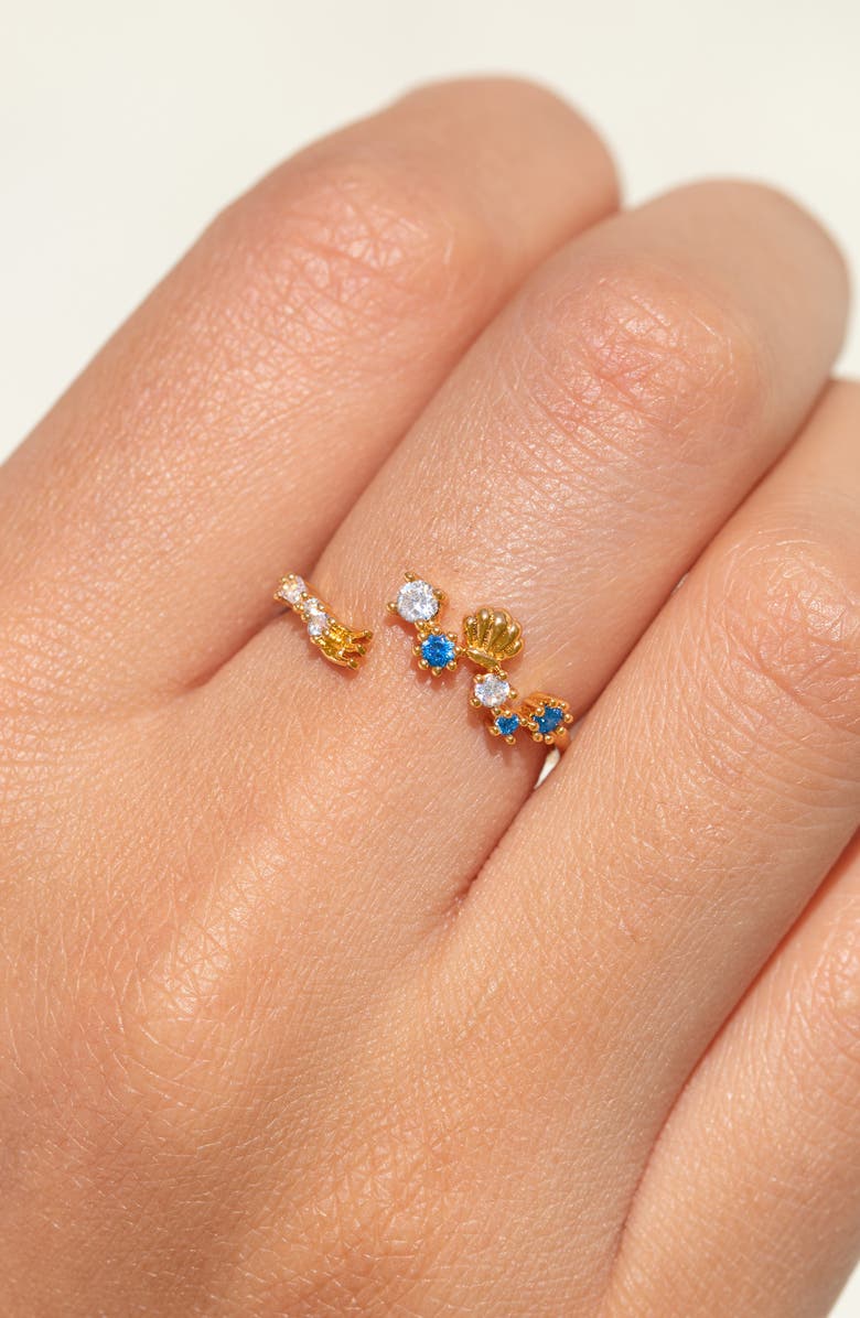 Girls Crew x Disney The Little Mermaid Dinglehopper Ring, Alternate, color, Gold