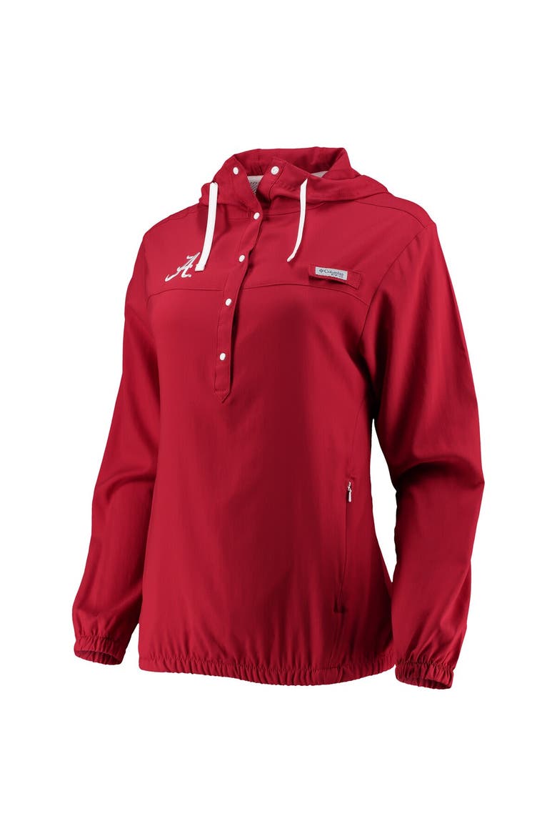 Women's Columbia Crimson Alabama Crimson Tide Tamiami Sun-Protection Omni-Wick Pullover Hoodie, Alternate, color, Crimson