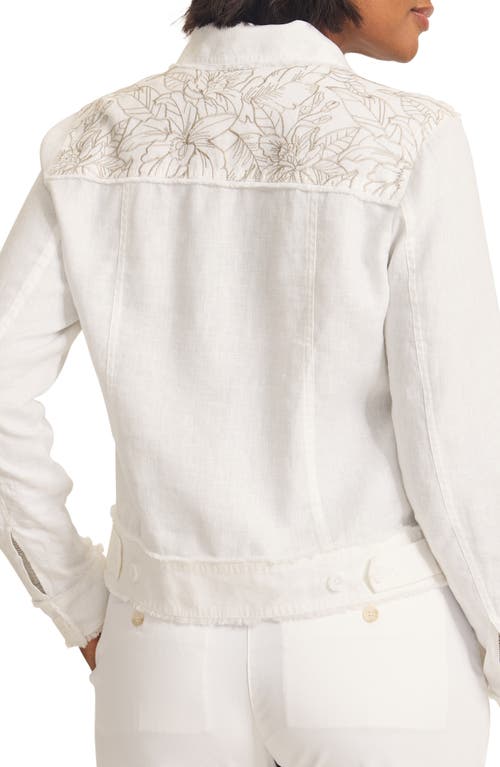 Tommy Bahama Two Palms Floral Fresco Embroidered Linen Jacket In White