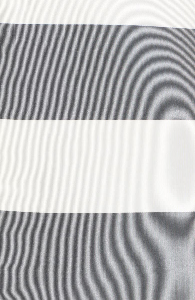 Burberry London 'Eloise' Stripe Mulberry Silk & Cotton Dress, Alternate, color,