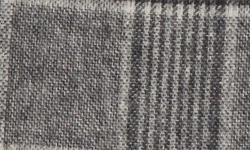 Bruno Magli Silk & Cashmere Double Face Plaid Print Scarf In Gray